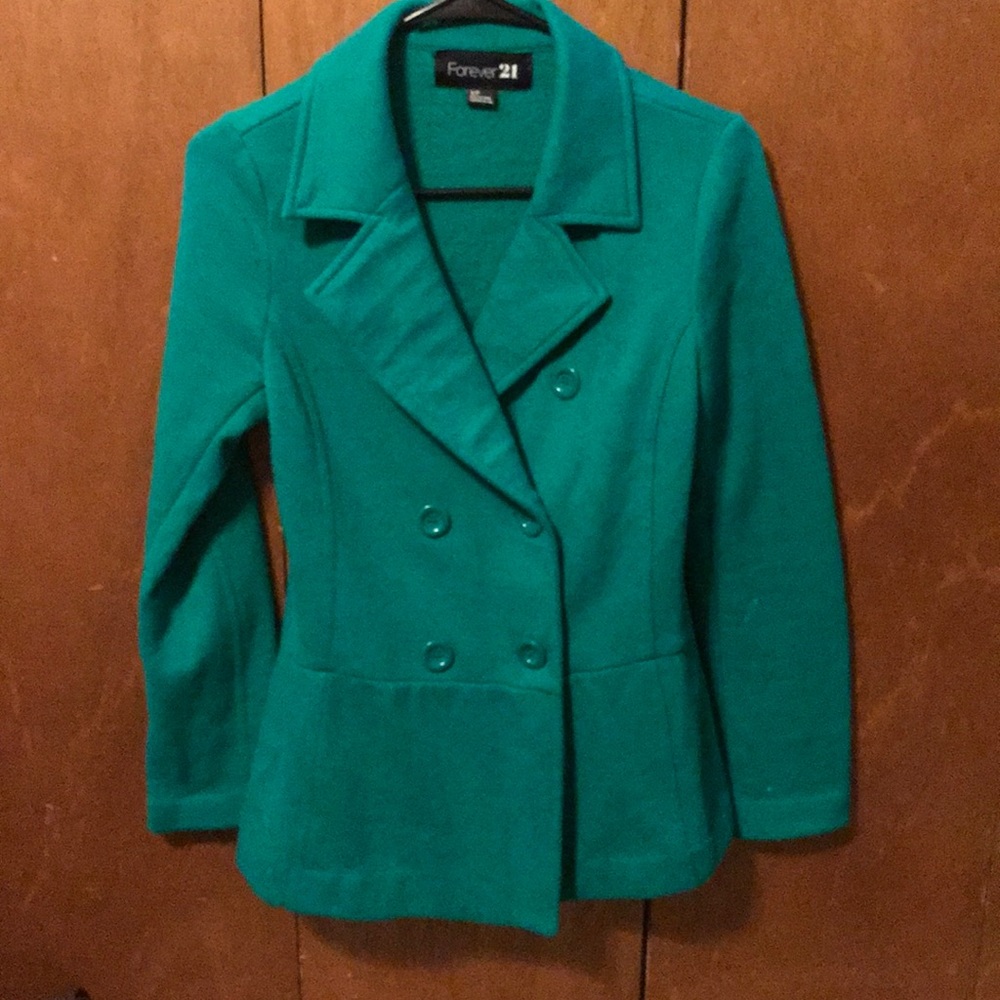 Green pea coat